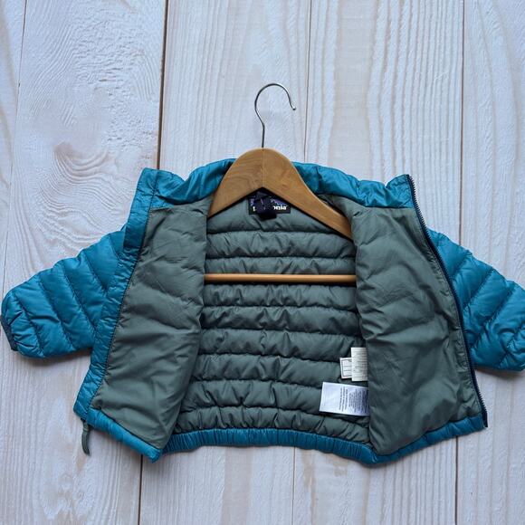 Patagonia Toddler Boys 6-12M Duck Down Sweater Puffer 600 Fill Jacket Blue EUC - Picture 6 of 8